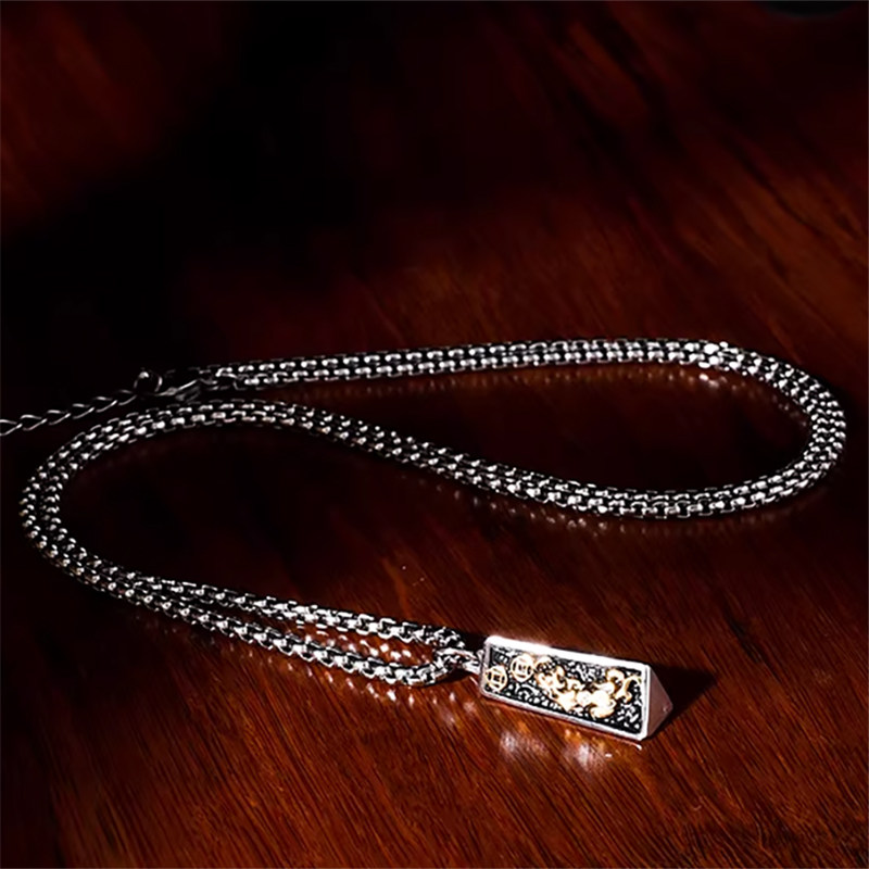 貔貅项链男款新中式国风吊坠复古气质项坠毛衣链新年礼物送男友,淘宝优惠券,粉丝福利购,淘宝优惠卷