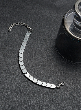 原创黑胆石手链男款潮流ins