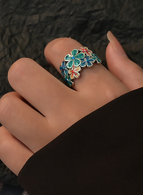 Vintage古着Enamelflowers戒指