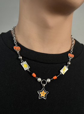 国潮嘻哈风星星项链男潮痞帅