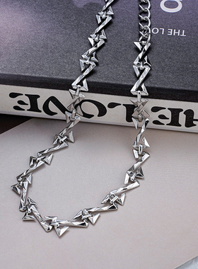 欧美嘻哈风字母拼接男生项链