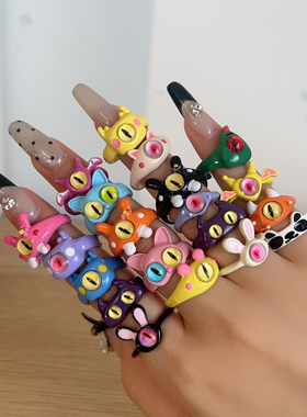 小怪兽集合啦~怪兽戒指女童趣