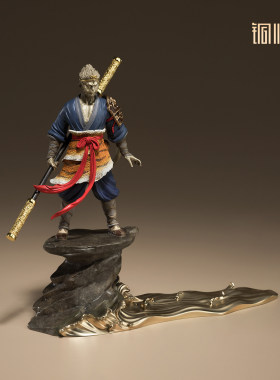铜师傅《独立潮头》客厅齐天大圣孙悟空铜摆件 家居装饰工艺品