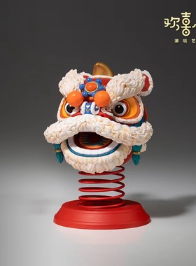 欢喜小将pvc中国风醒狮摆件车饰