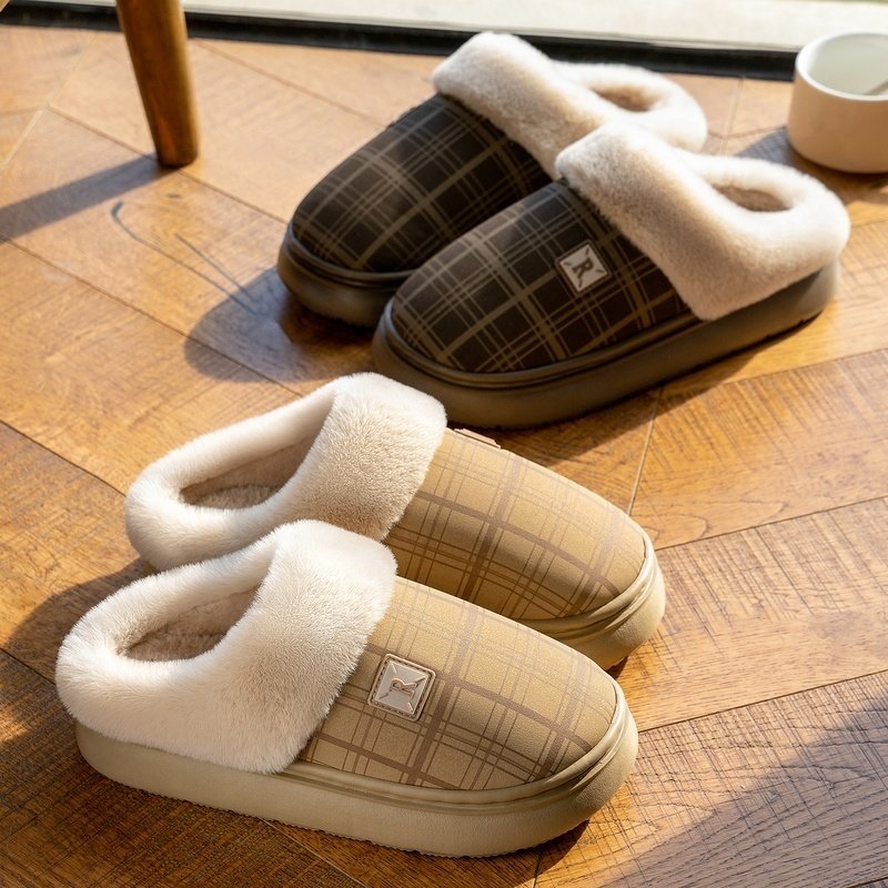 洁丽雅防水棉拖鞋男冬季2025新款家居保暖防滑皮面抗菌外穿棉拖女,淘宝优惠券,粉丝福利购,淘宝优惠卷