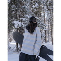 awka stripe small crowdboard ski suit womens winter men and women Thickened Warm Anti-Cold Jacket Blouse