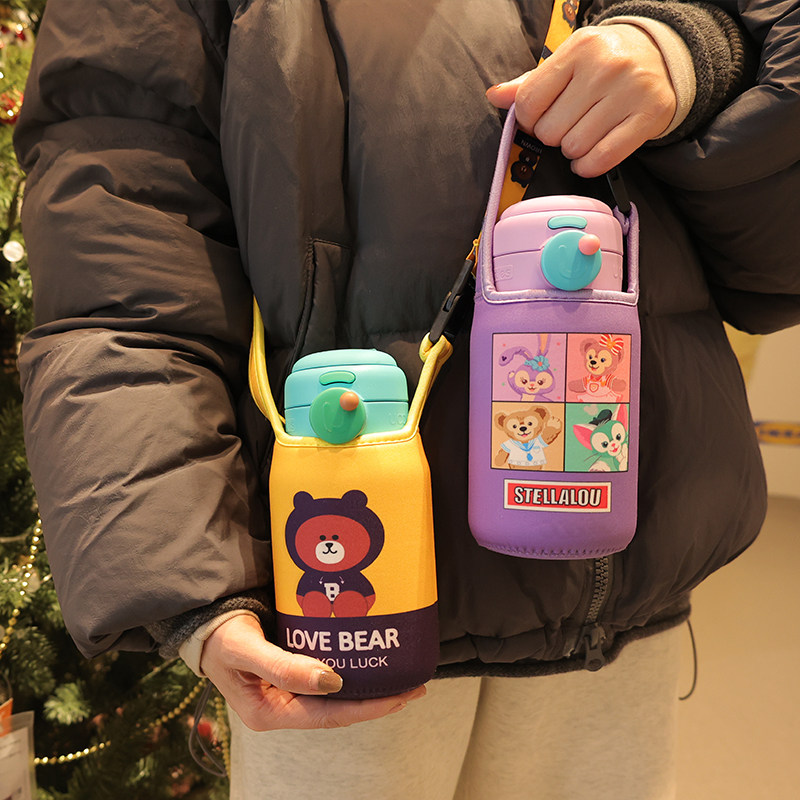 适用Uoha 随行双饮500ml保温杯套儿童便携可爱水杯两用保护套,淘宝优惠券,粉丝福利购,淘宝优惠卷