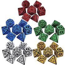 7pcs set Acrylic Opaque Colors Polyhedal Dice Set