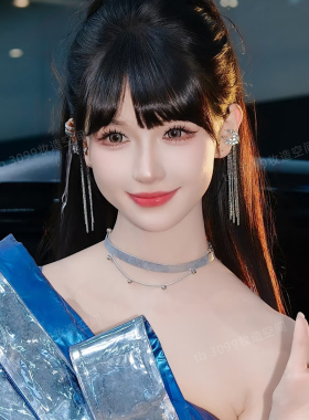 银色赛博朋克未来科技风choker个性辣妹嘻哈潮酷项链项圈小众颈带