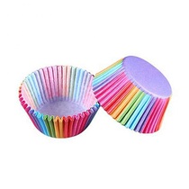 The Cake Paper Cup Rainbow Muffin Cases Cupcake Mold Oilproof