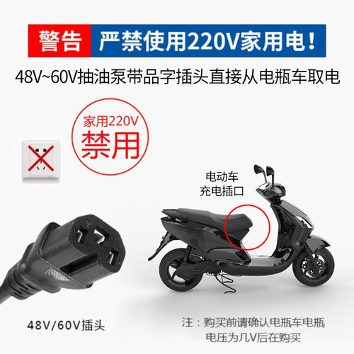油水两用抽水泵抽油泵家用12V24V48V60V220V小型水泵插电直流油泵 - 图0