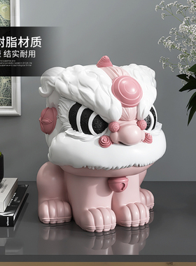 新款国潮舞狮醒狮装饰摆件客厅玄关酒柜家居饰品店铺开业礼物乔迁