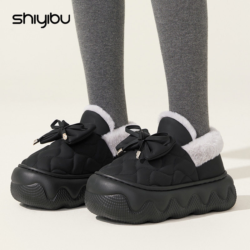 秋冬棉拖防水棉拖鞋女居家居保暖加厚底秋冬增高防滑户外穿棉拖,淘宝优惠券,粉丝福利购,淘宝优惠卷