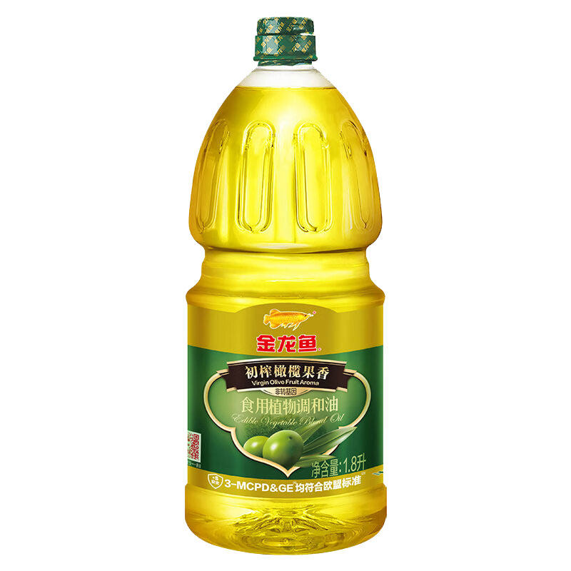 金龙鱼初榨橄榄果香食用植物调和油1.8L*1桶  非转基因食用油,淘宝优惠券,粉丝福利购,淘宝优惠卷