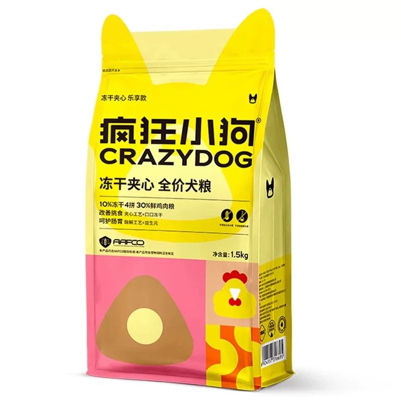 疯狂小狗冻干夹心鸭肉梨狗粮泰迪比熊柯基中小型犬幼犬成犬正品,淘宝优惠券,粉丝福利购,淘宝优惠卷