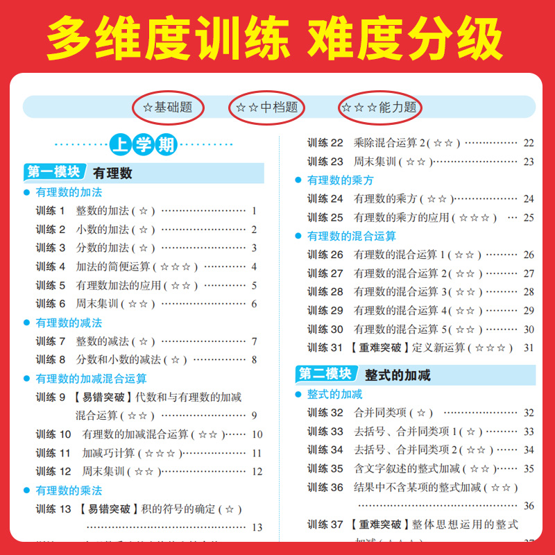 一本初中数学计算题七八九年级计算题满分训练人教北师版中考数学计算题强化训练 初中数学思维训练 初中数学必刷题78年级数学训练