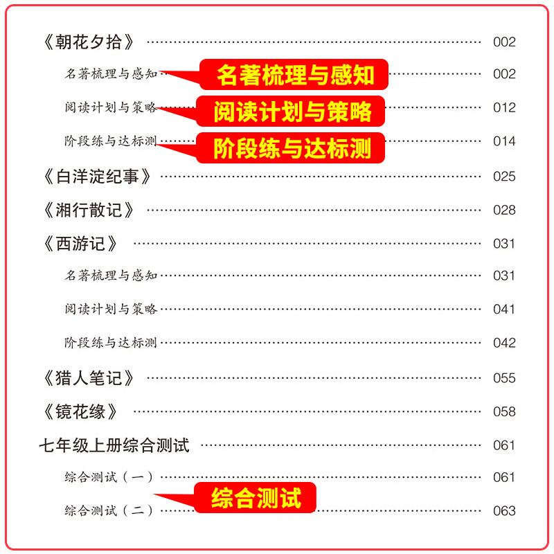 一本初中名著阅读 七八九年级初中语文名著导读训练阅读技能训练 789年级名著阅读上册下册初一课外阅读理解专项训练题