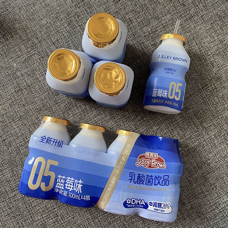 界界乐乳酸菌风味饮料儿童酸奶饮品100ml*4瓶 临期食品特价清仓