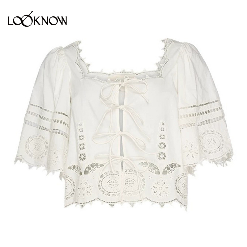 SISSEL EDELBO设计师品牌LOOKNOW2025春夏新款白色方领衬衫 - 图2