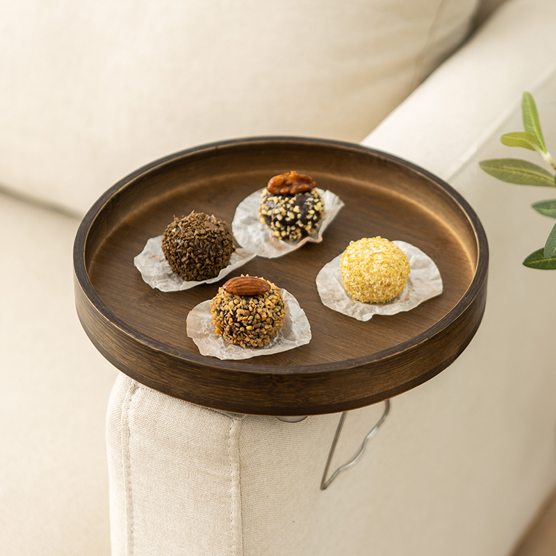 沙发扶手托盘边几移动创意小茶几迷你桌现代咖啡角几可调节置物架 - 图1