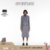 (quarter-final selection) Sportmax womens dress double-row buttoned wool cashmere big coat 2016033306