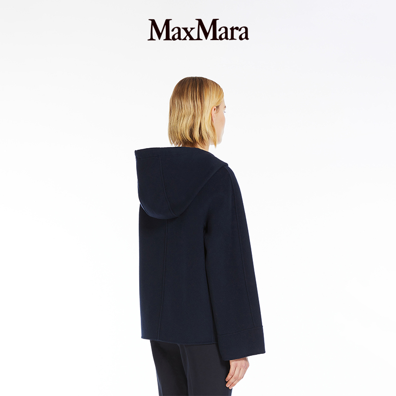 MaxMara 2024春夏新品女装绵羊毛连帽夹克外套9041054106-图1