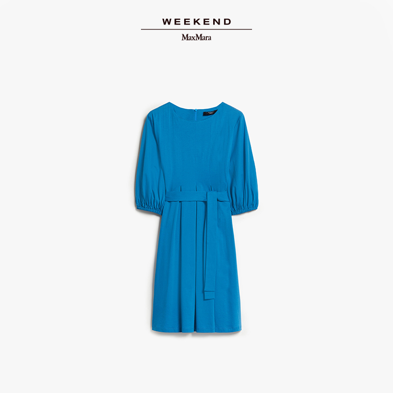 Weekend MaxMara 2024春夏新款女装棉质圆领连衣裙5621074206 - 图3