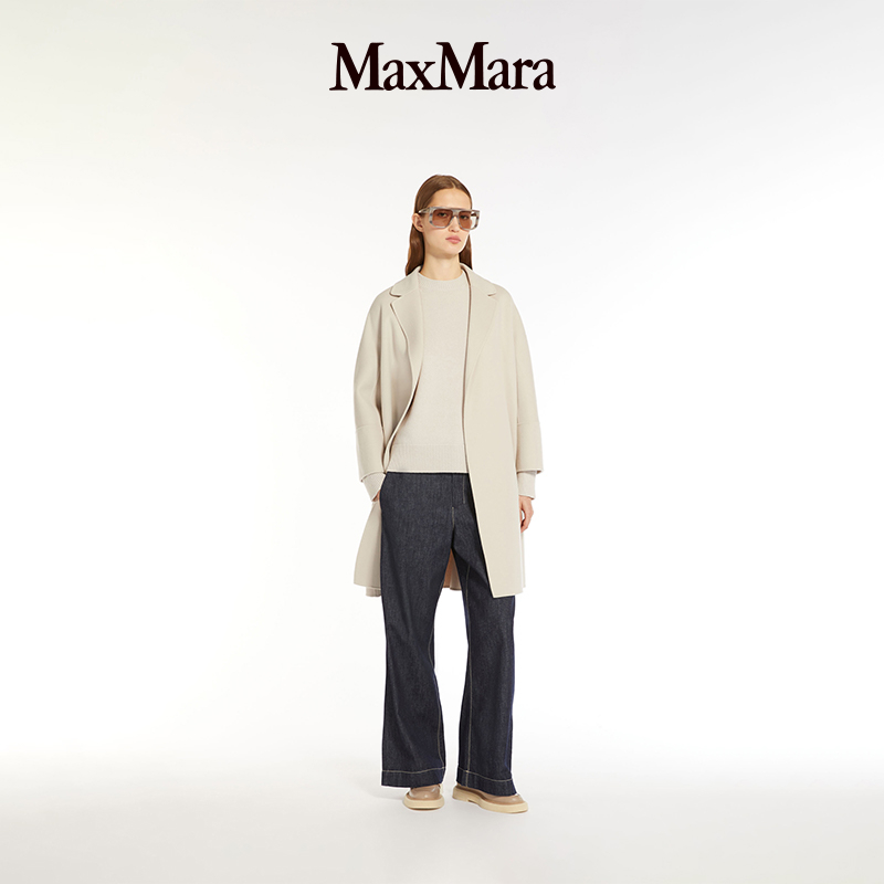 MaxMara 2024春夏新品女装绵羊毛系带大衣外套9011054106-图0