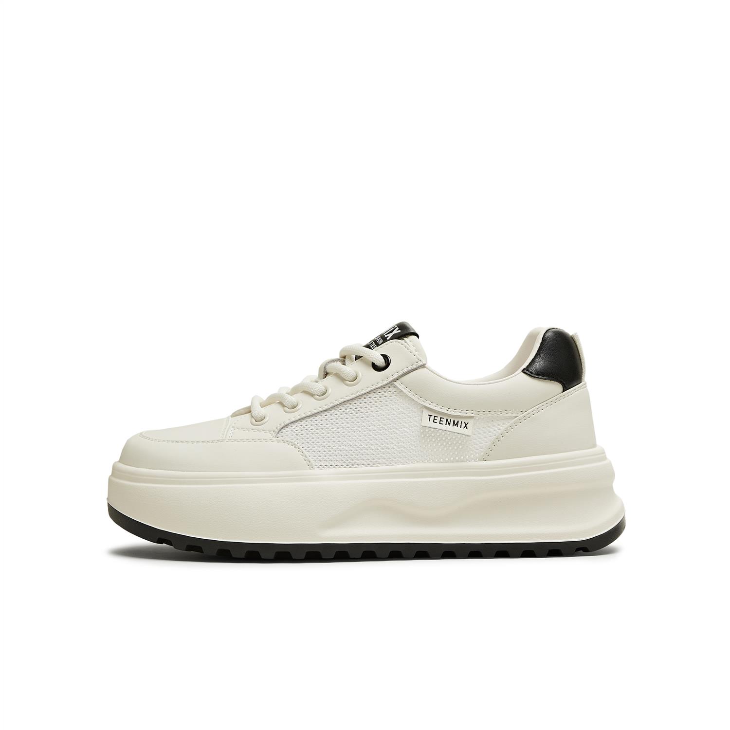 天美意厚底小白鞋网面透气休闲运动板鞋女2025夏新款BJ563BM5 - 图1