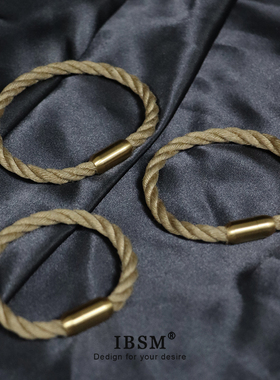 亚麻色独家手链麻绳小众设计