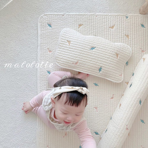 malolotte韩国进口新生婴儿刺绣百支纯棉吸汗床单透气四季薄床垫 - 图3