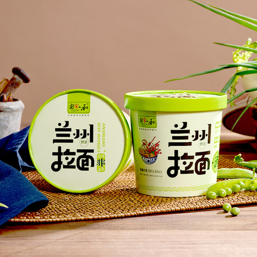 【骨汤桶装】安食六和泡面兰州牛肉面速食原味冲泡方便面非油炸 - 图2