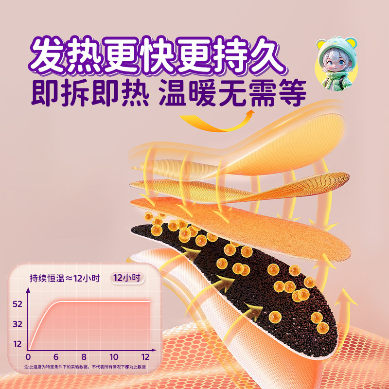 儿童发热鞋垫女款加热自发热专用暖脚贴脚垫足贴男款东北零下40度,淘宝优惠券,粉丝福利购,淘宝优惠卷