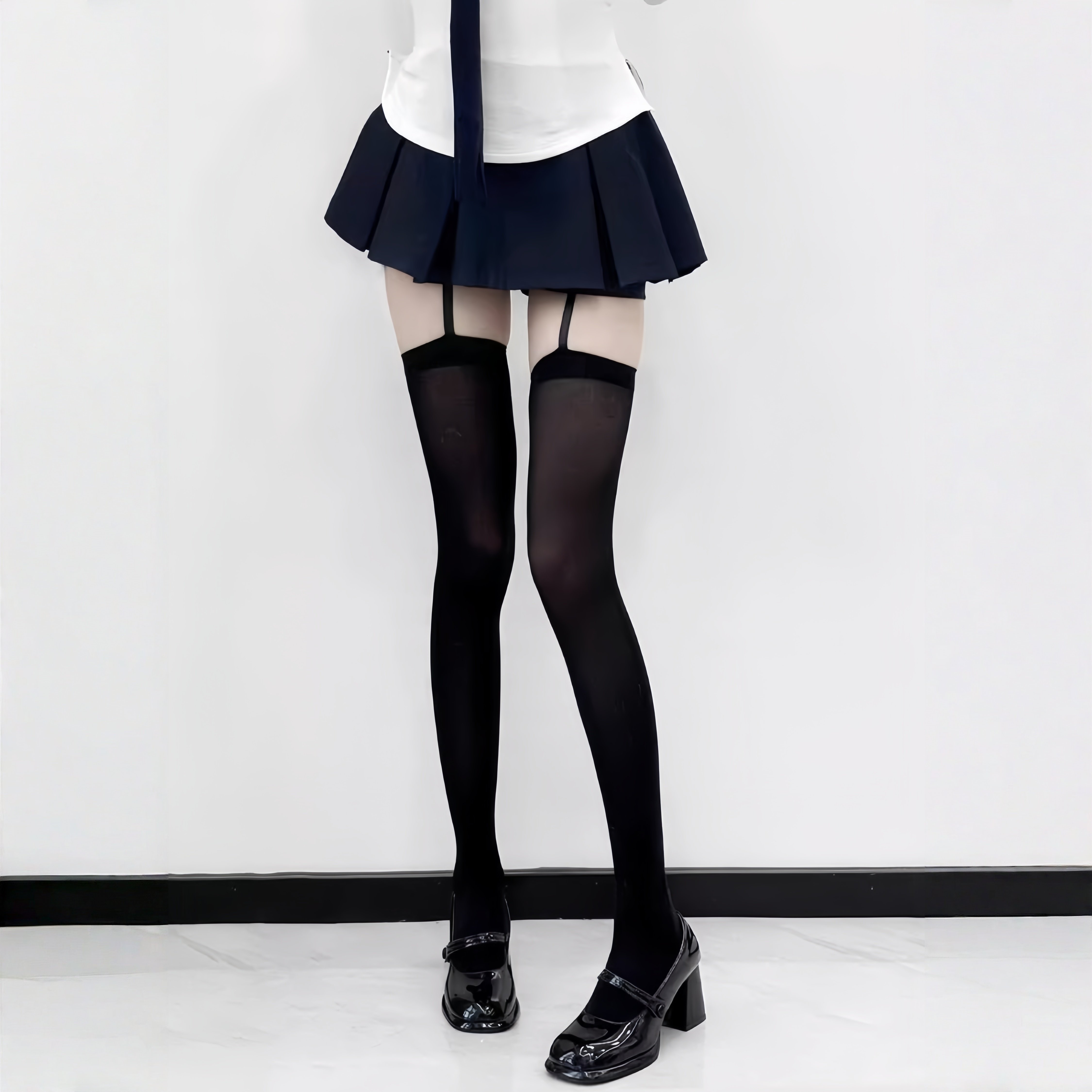 天鹅绒长筒袜女过膝袜甜美吊带袜白色jk大腿袜子y2k高筒薄款黑丝,淘宝优惠券,粉丝福利购,淘宝优惠卷