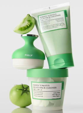 韩国fully绿番茄洁面泥膜