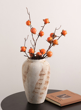 陶瓷花瓶复古新中式陶罐侘寂风感插花花瓶客厅装饰摆件