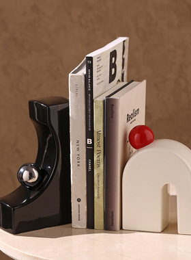 小众艺术书挡摆件轻奢高档客厅酒柜电视柜书立装饰品