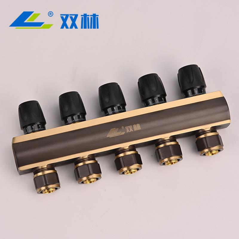 精品家装地暖集水器 黄铜加厚大流量地热分水器 手动控制精准控温 - 图2