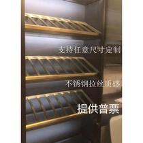 Stainless Steel Red Wine Inclined Shelf Wine Cabinet Accessories Rack Frame Wire Drawing Titanium Matte Black Wine Bay Plate Laminate Sloping Plate