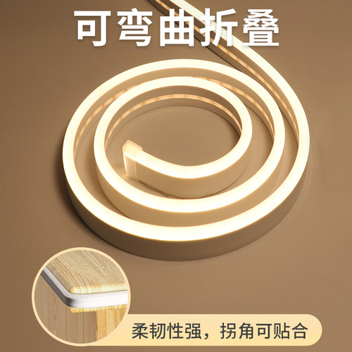 充电宝灯带led灯条USB电视背景氛围展示柜手办摆地摊暖黄光色自粘 - 图3