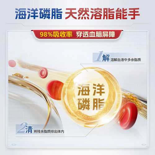 沿寿LIFE美国原装进口磷虾油纯南极高纯度epa鱼油omega-3含虾青素 - 图2