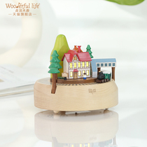 Sen Live Wooded Music Box Train Wooden Octaonic Box Send Toddler Child To Mark Birthday Present Birthday