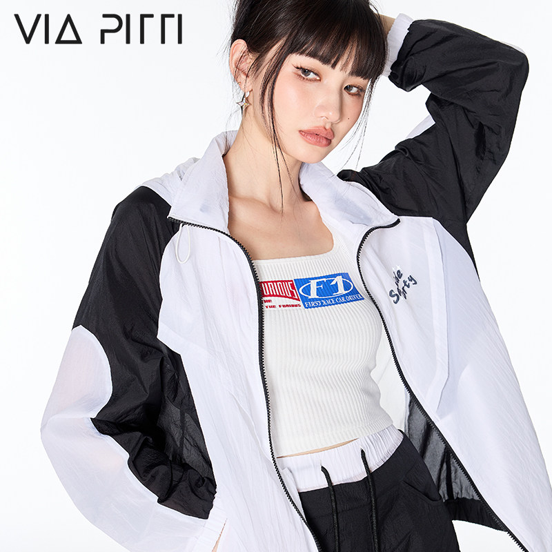 viapitti拼色防晒套装透气夏防晒衣 ViaPitti时尚套装