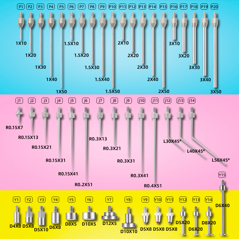 数显百分表表针平测针尖测头千分表头高度规测针深度计探针高度计 - 图0