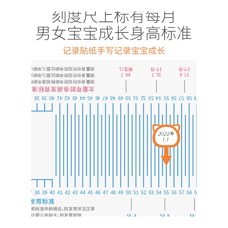 宝宝婴儿身高测量垫量身高神器精准儿童身高测量仪婴幼儿尺子标尺-图3