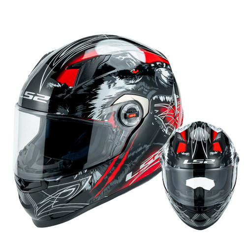 LS2头盔摩托车全盔男女电动车四季防雾机车3C认证安全帽夏 FF358 - 图0