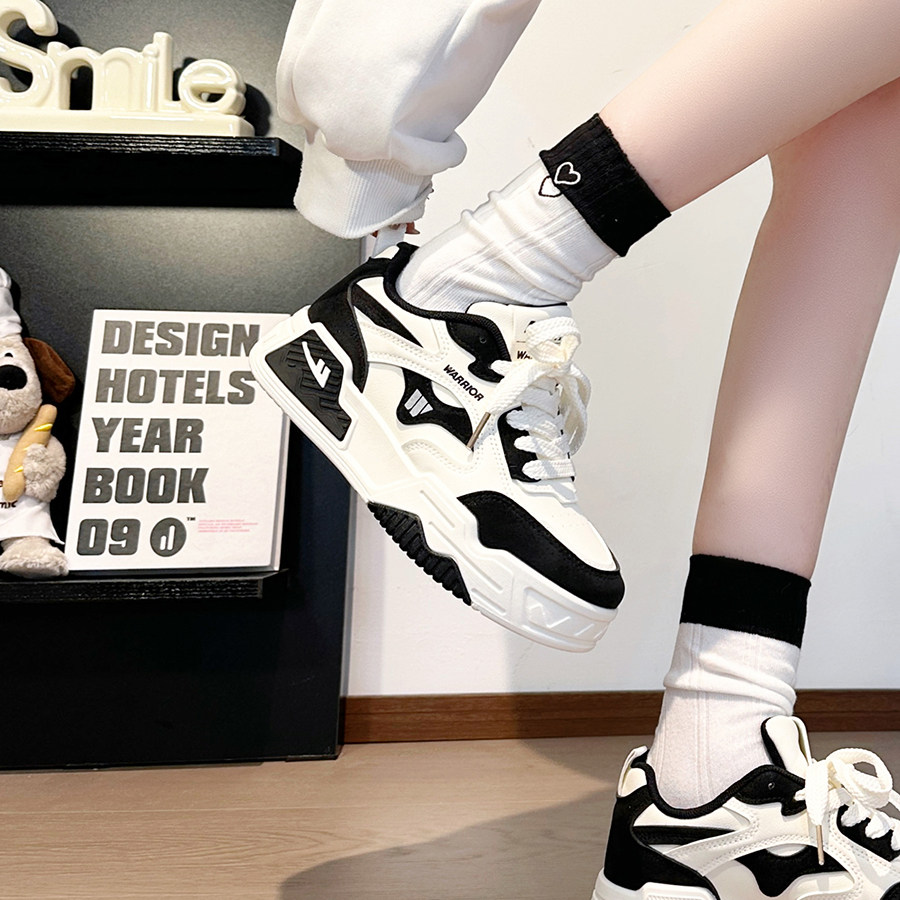 回力黑白熊猫板鞋女2026新款春秋百搭网红爆款鞋子厚底休闲运动鞋,淘宝优惠券,粉丝福利购,淘宝优惠卷