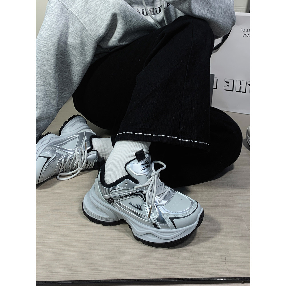 回力银灰老爹鞋女冬季2025新款百搭高级感加绒潮鞋运动情侣休闲鞋,淘宝优惠券,粉丝福利购,淘宝优惠卷