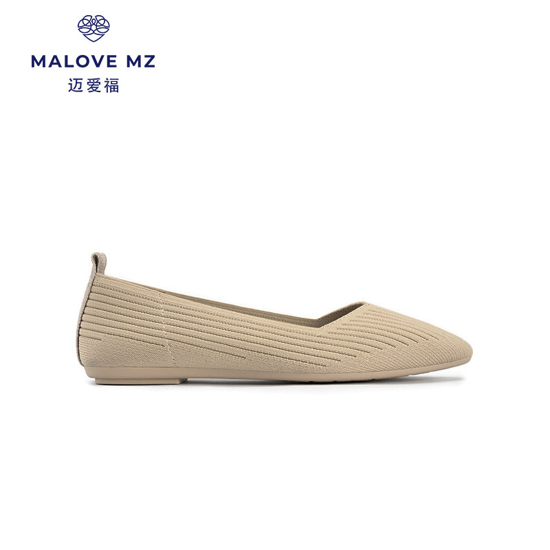 MALOVE MZ王妃鞋2025新款尖头浅口女单鞋舒适通勤休闲平底鞋透气,淘宝优惠券,粉丝福利购,淘宝优惠卷
