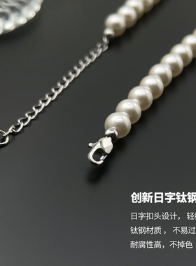 强光正圆气质轻奢珍珠项链